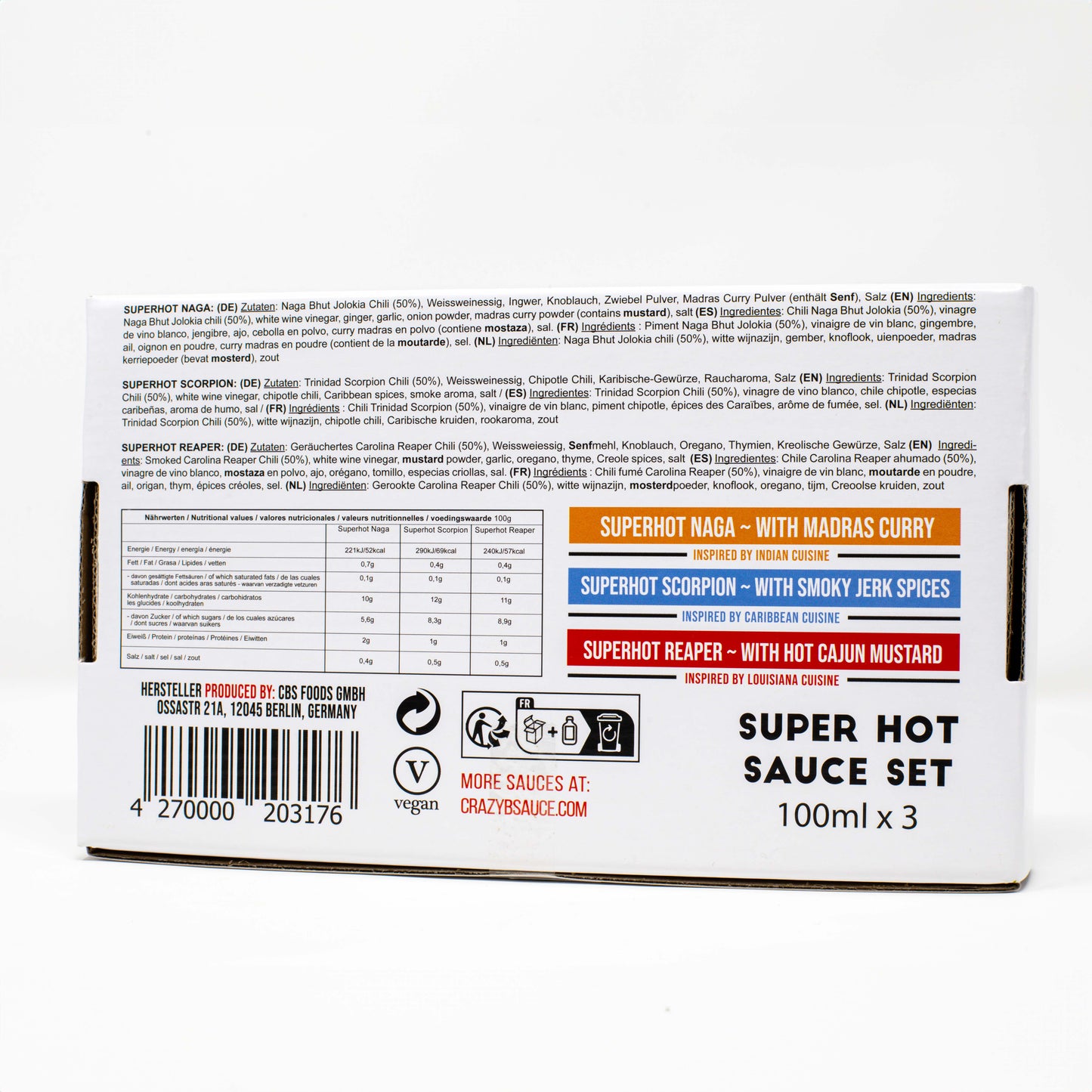 Superhot Box - 3er-Set scharfer Saucen